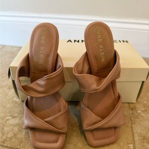 Anne Klein Women's Brown Heeled Sandals